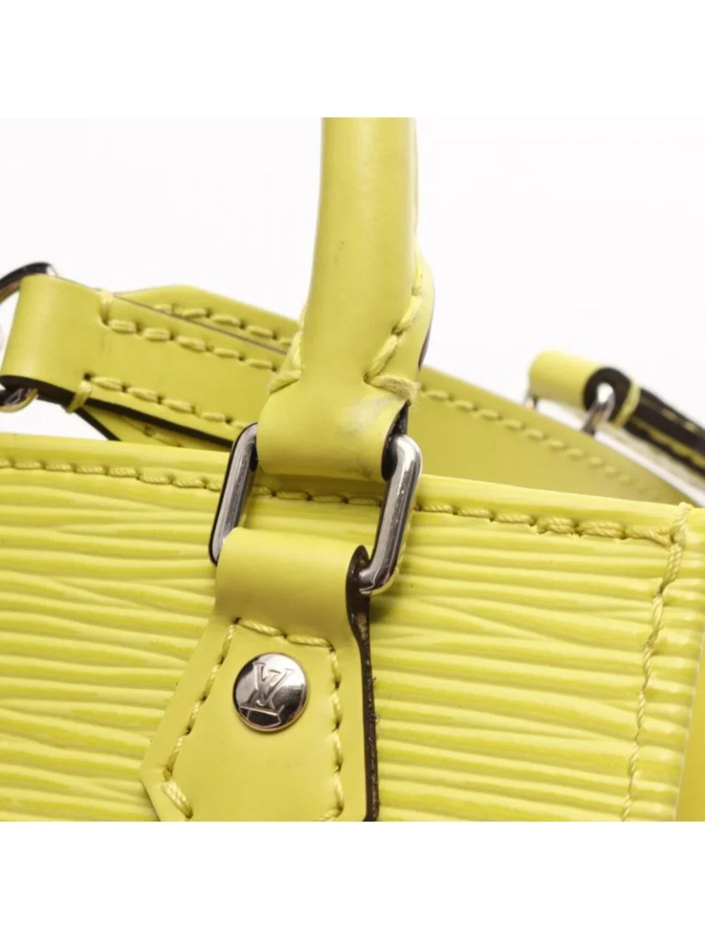 Louis Vuitton Petite Sac Plat 2-Way Jaune Cedra Leather Handbag